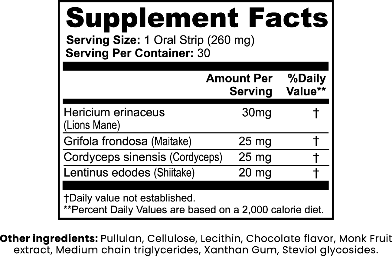 Focus Flex- Mushroom Focus Strips (30 count)